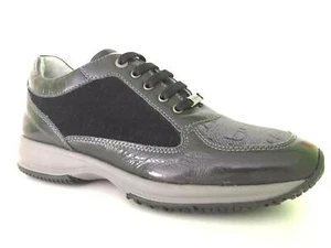 SCARPE SNEAKERS CASUAL BAMBINA BYBLOS JUNIOR 3070A PELLE FUMO ORIGINALE AI NEW - Picture 1 of 6