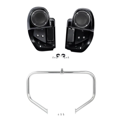Lower Vented Leg Speaker Pod Crash Bar Fit For Harley Touring Road King 2014-Up — 第 1/4 张图片