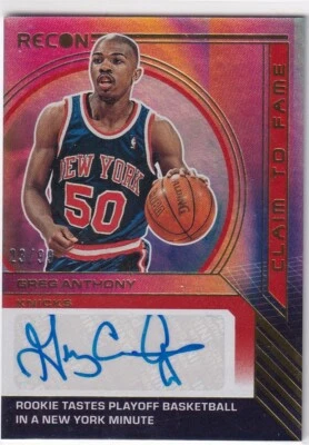 2022-23 Recon Greg Anthony #CFS-GGA 声称名人签名红色/99 尼克斯 — 第 1/2 张图片
