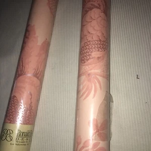 Vintage Ronald Redding Designs Pink Floral Poppy Wallpaper NOS 2 Rolls - Picture 1 of 6
