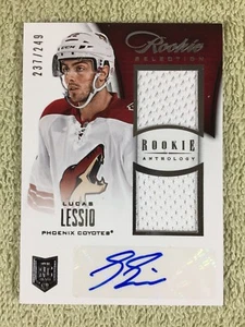 2013-14 Anthology LUCAS LESSIO Rookie RC Autograph Jersey #/249 Coyotes - Picture 1 of 2