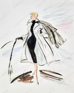 8x10 Druck Kim Novak Edith Kopf Kostüm Skizze Vertigo Paramount 1958 #CEEC - Bild 1 von 1