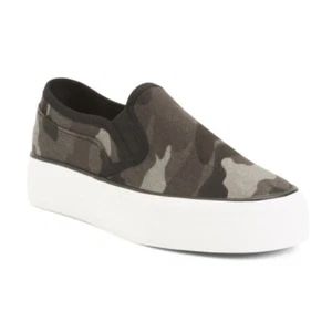 Nuevo deslizamiento estampado de camuflaje para mujer en zapatillas de deporte talla 7.5 8.5 9 - Imagen 1 de 6