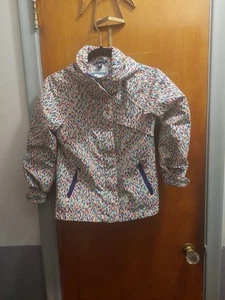 Columbia Jacket Girls Small 7/8 Colorful Purple Multi Color Detachable Hooded - Picture 1 of 16