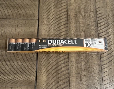 Duracell Coppertop C Batteries, 14 Count Pack Long-Lasting Power NEW - Image 1 of 4
