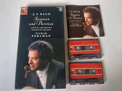 * CASSETTE*  JS BACH: SONATAS AND PARTITAS ITZHAK PERLMAN EMI 749493 4 XDR RARE - Bild 1 von 4
