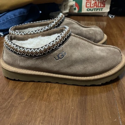UGG Tasman Slippers Shoes Mens Size 9 Tan Suede Shearling Lined Slip On 5950 - Image 1 of 4