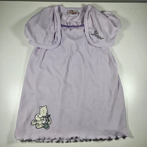 Vtg Xxs Y2K The Disney Store Winnie The Pooh Girls Dress With Jacket Embroidered - Picture 1 of 10