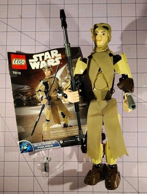 LEGO Star Wars Rey Figura Construible Set 75113 100% Completo con Manual Sin Caja Foto 1 de 2