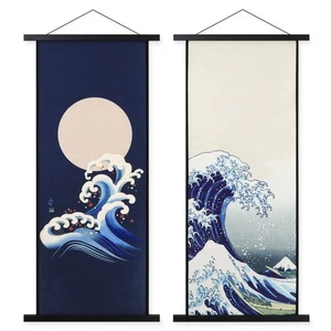 Tapestry Rod with Magnet, Japanese Style, B3 Poster Frame, 40cm Tenugui - Picture 1 of 7