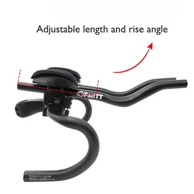 Manillar aerodinámico de triatlón de 35/55 grados 22,2 mm 380/420 mm TT Foto 1 de 4