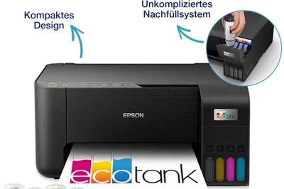 Epson EcoTank ET-2862 Multifunktionsdrucker 3-in-1 A4, wiederaufladbarer Tanks - Bild 1 von 2
