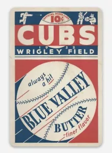 Chicago Cubs 1932 Score Card Blue Valley Butter Baseball custom die cut MAGNET - Picture 1 of 1