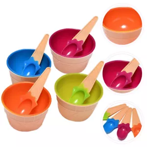 4 Sets Small Bowls Ice Cream Cups Ice Cream Bowls Home Kids Dessert Children - Picture 1 of 12