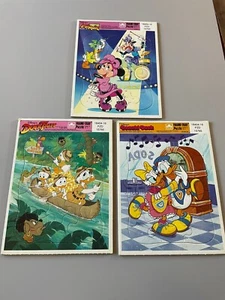 Vintage Golden Frame-Tray Puzzle Set Disney Ducktales And Mickey Mouse Friends - Picture 1 of 2