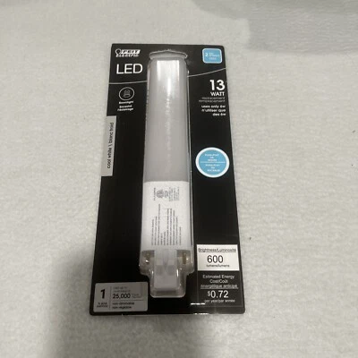 Feit Electric 13-Watt Equivalent PL Horizontal CFLNI Bi-Pin Plug-in GX23 Base CF - Image 1 of 3