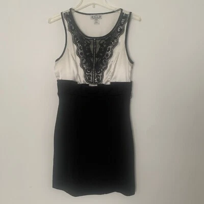 Vestido Trixxi sin mangas talla 3 blanco y negro cierre de cremallera hasta la rodilla para mujer’s  Foto 1 de 4