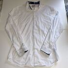 Duchamp Mens White Tailored Fit Long Sleeve Floral Lined Shirt Size 16/41 (L)