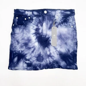 Tractr Girls Size 16 French Terry Blue Tie Dye Lisa Basic Mini Skirt Stretch - Picture 1 of 9