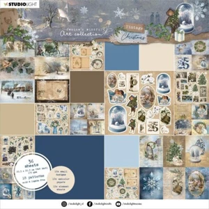Studio Light VINTAGE CHRISTMAS Jenine's Mindful 8x8 Paper Pad 36 sheets Nr. 115 - Picture 1 of 2