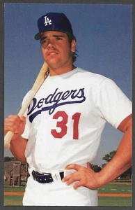 1993 BARRY COLLA Mike Piazza DODGERS UNSIGNED 3-1/2 x 5-1/2 PHOTO POSTCARD #6 - Picture 1 of 1
