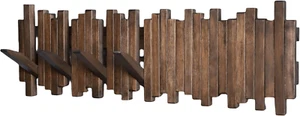 Natural Wood Wall Mounted Piano Coat Rack| Coat Rack Wall Mount| Flip down Wall - Picture 1 of 6