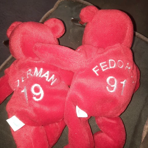 Salvino's Bammers, SERGEI FEDOROV Steve Yzerman Detroit Red Wings Bear Cover