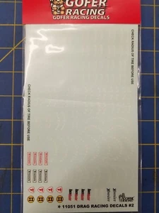 Gofer Racing 11051 Drag Racing Decals #2   1/24 1/25  Mid America - Picture 1 of 1