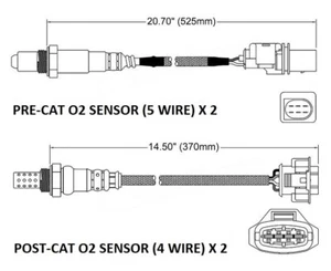O2 sensor kit for Holden Commodore VE V6 Models to Sept 2007 (4 sensors Total) - Picture 1 of 1