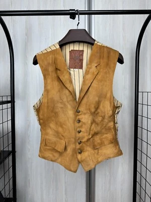 Chaleco Golden Bear Hecho en California Cuero Marrón Gamuza Foto 1 de 4