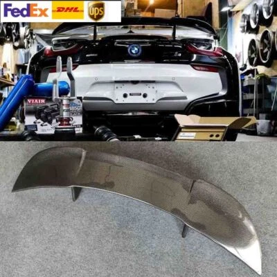 Real Carbon Fiber Rear Trunk Spoiler Wing Rear Lid For BMW i8 2014-2018 - Image 1 of 4