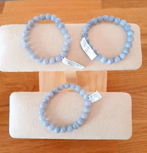 Chalcedon Armband, Frieden & Kommunikation, 8mm Perlen, A-Qualität - Bild 1 von 2