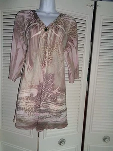 LANE BRYANT MESH EMBELLSHED BEAD CENTER DIP DYE STRETCH SZ 14/16 NEW - Picture 1 of 1