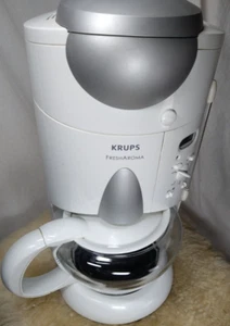 KRUPS COFFEE MAKER F625 FRESH AROMA PROGRAMMABLE COFFEE BREWING 10 CUP WHITE - Picture 1 of 24