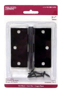 3-1/2" Flat Black Square Corner Door Hinge - Picture 1 of 1