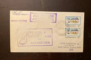 1/25/85 Ross Dependency Signed Cover Vanda Station Anta Frozen Kiss 110-11A - Picture 1 of 3