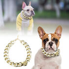 Fashion Adjustable Pet Cat Small Dog Metal Tie Collar Cool Plated Gold Chain Sg5