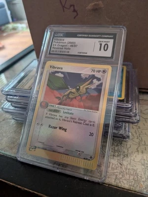 (TOP POP 7) CGC 10 GEM MINT Vibrava 46/97 EX Dragon 2003 Pokemon Reverse Holo - Image 1 of 4