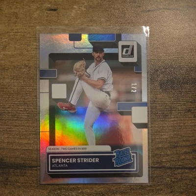 2022 Panini Donruss - Rated Rookie Spencer Strider #76 Statistic Parralel 1/2 - Image 1 of 2