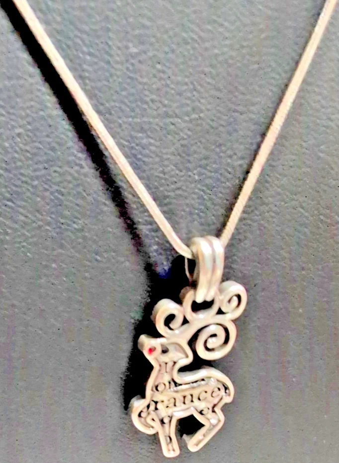 Brighton B JOLLY Rudolph Reno Navidad Collar Rojo Cristal Nariz  Foto 1 de 4