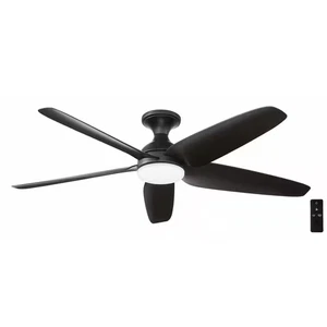 Ceva 54 Zoll Deckenventilator Indoor/Outdoor mattschwarz mit mattschwarzen Flügeln mit  - Bild 1 von 12