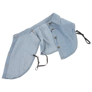 Giacca Di Cotone Colletto Finto Camicia Corta Mancare Decorativo - Imagen 1 de 12