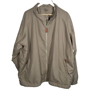 New Cabela's Windswept Jacket Size 2XL Tall Windbreaker Full Zip Front Tan * - Picture 1 of 10