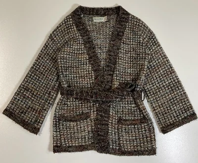 Vintage Accents Belted Shawl Cardigan Sweater Sz S Whimsy Boho Cottage 70s - Image 1 of 4