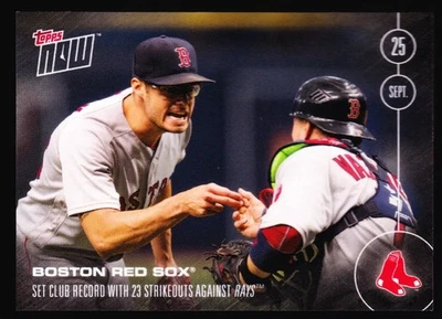 Joe Kelly Red Sox 23 Ks vs Rays 2016 Topps NOW #503 Christian Vazquez SP /398 - Image 1 of 2