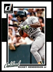 2014 Donruss Rickey Henderson Oakland Athletics #187 - Picture 1 of 2