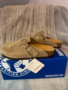 Birkenstock clogs boston soft footbed taupe UK4.5 EU37 - Picture 1 of 5