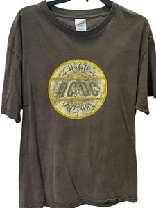 Vintage AC/DC High Voltage T-Shirt Size L Brown AL Style Some faded Men’s - Picture 1 of 5