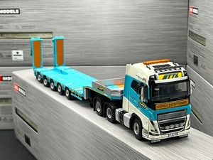 Volvo FH5 Globetrotter Lowloader con rampas "STTL" WSI camiones modelos 1:50 - Imagen 1 de 12