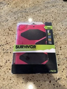 Griffin Survivor All-Terrain Case w/ Stand for iPad Air Pink/Black New See Pics - Picture 1 of 5